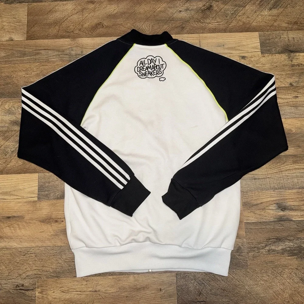 Vintage Adidas Track Jacket Men's Med All Day I Dream About Sneakers 3 Stripes